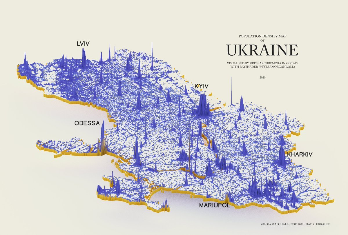 Карта плотности населения Украины
