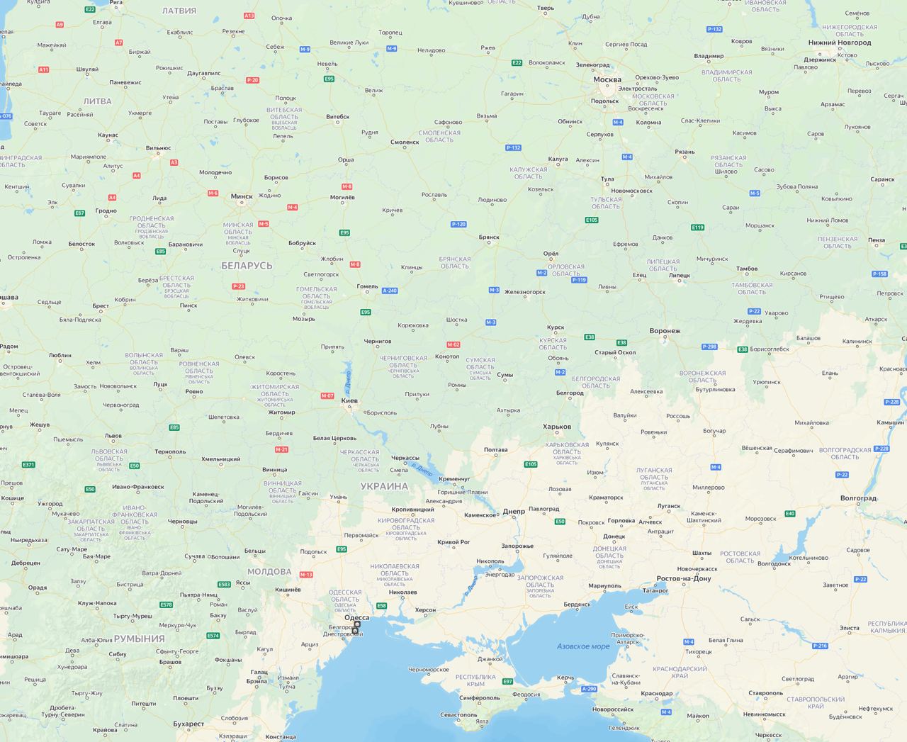 Фрагмент карт Яндекса без границ