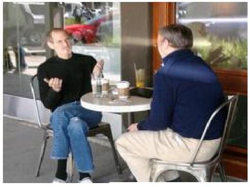 Стив Джобс и Эрик Шмидт в Starbuck, весна 2010-го года