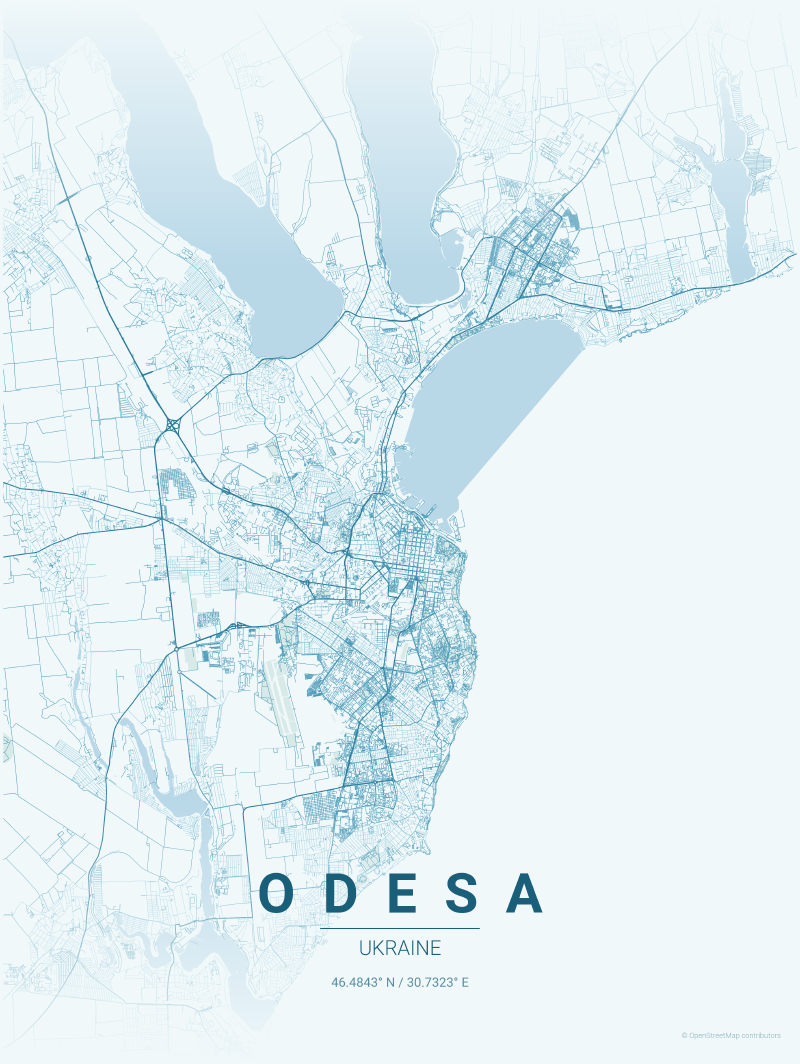 Карта Одессы и пригородов