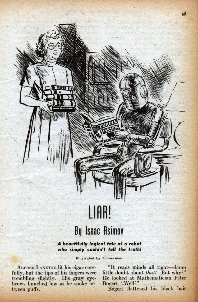 Первое издание рассказа Айзека Азимова Liar! — журнал Astounding Science Fiction (май 1941)
